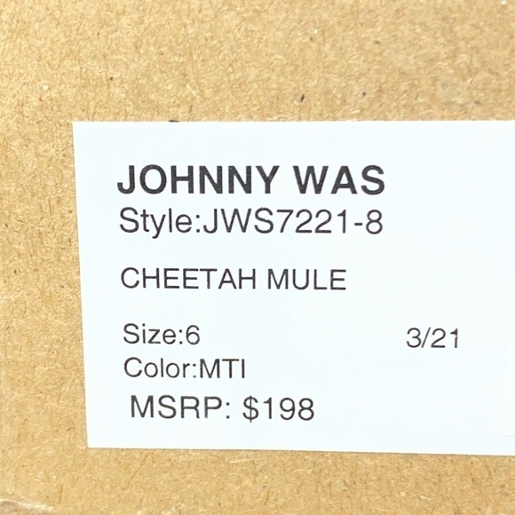 Johnny Was Cheetah Print Mule Size 6 Women - Picture 11 of 12